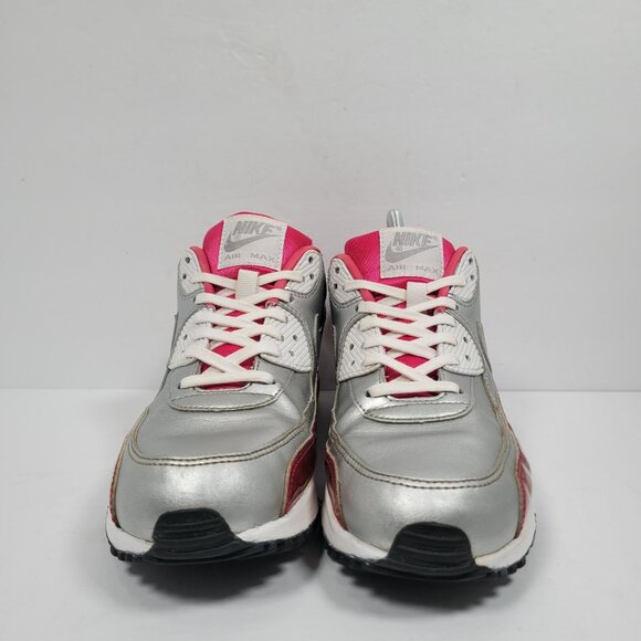 Nike Air Max 90 Premium Air Brush Women's Silver Pink 744596-001 US Size 8.5 - Picture 3 of 10
